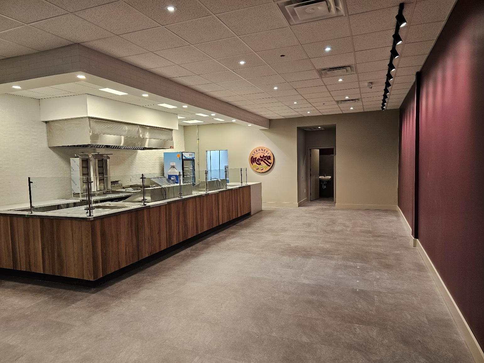 Mezza Lebanese Kitchen Bridgewater completed restaurant with branded counter