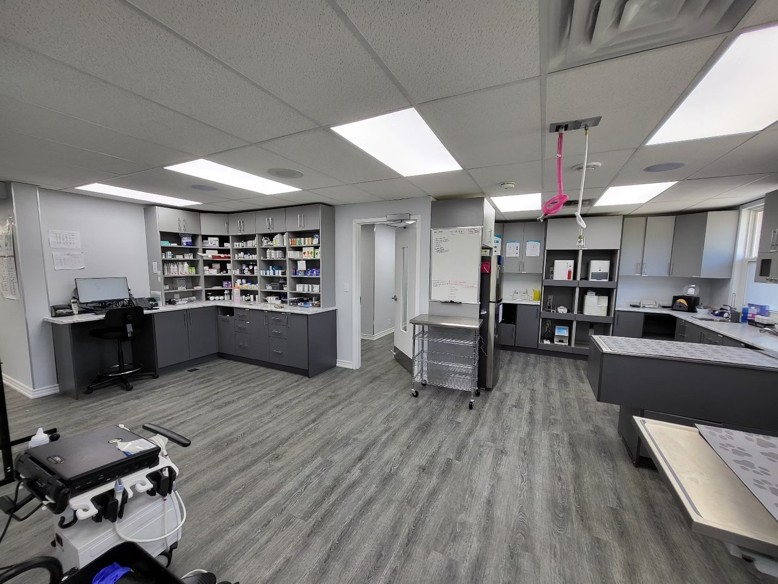 Twin Lakes Veterinary Hospital Orillia completed medical interior with treatment area